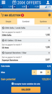 mobile bet France Pari