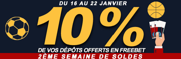 10% de vos mises comme pari gratuit chez bookmaker NetBet