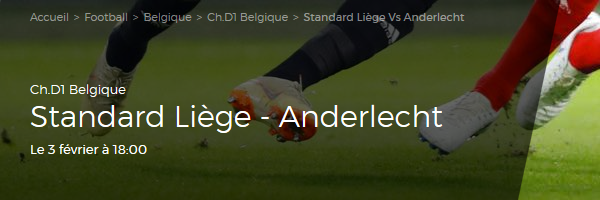 Standard - Anderlecht et vos mises mobiles chez bookmaker ParionsSport