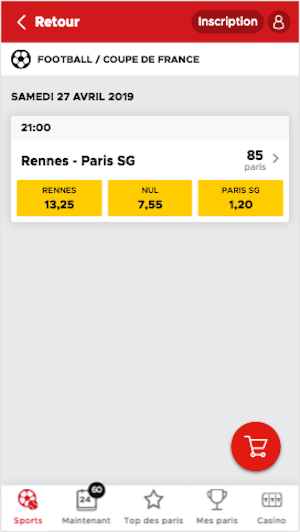 Cotes Rennes PSG 