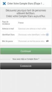 inscription betstars app