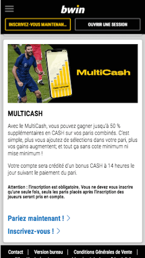 Multicash Bwin mobile