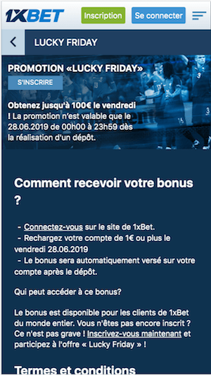 1xBet Lucky Friday