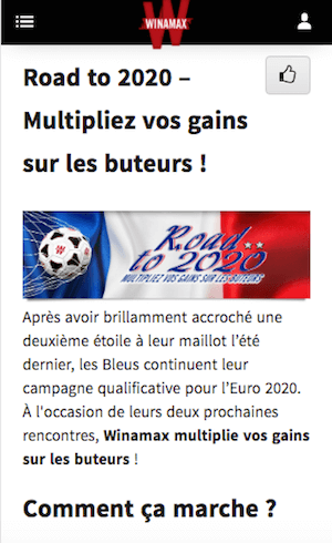 Winamax bleus road to 2020