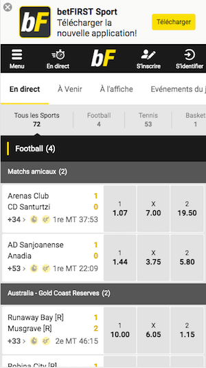 betFIRST app telecharger