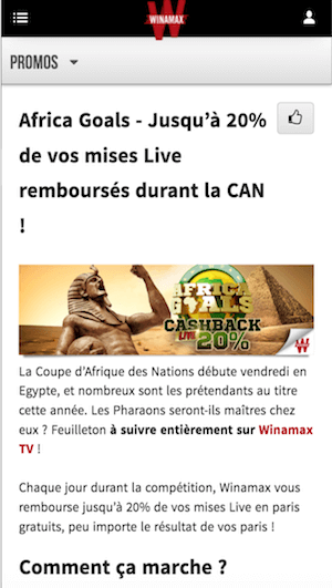 Cashback winamax CAN19