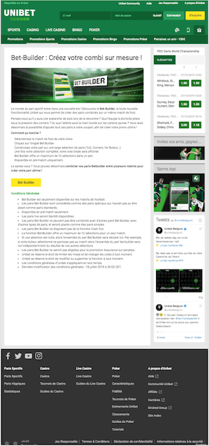 Standard Genk Bet Builder