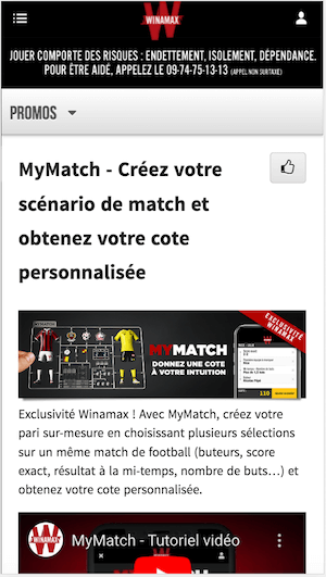 Parier avec MyMatch