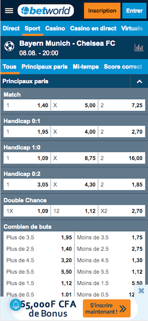 cotes bayern chelsea
