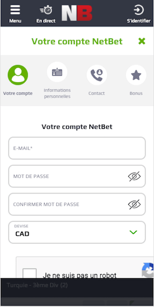 inscription netbet