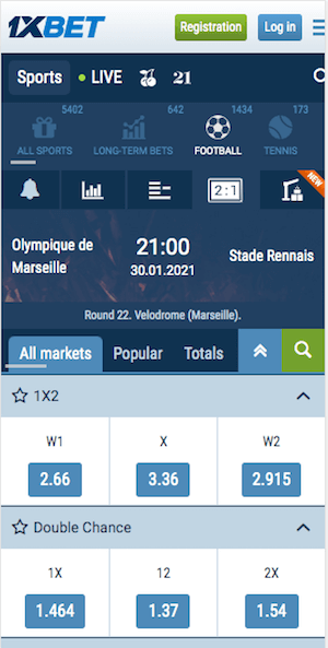 cotes marseille rennes foot