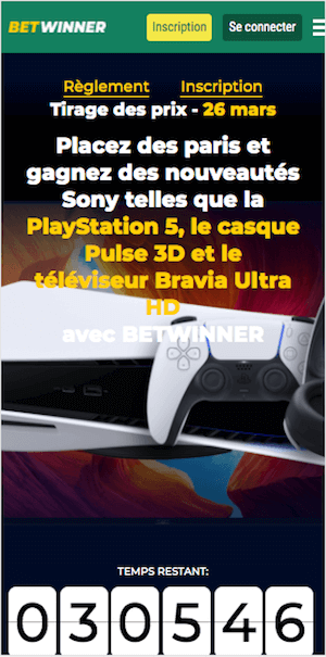 playstation a gagner avec betwinner