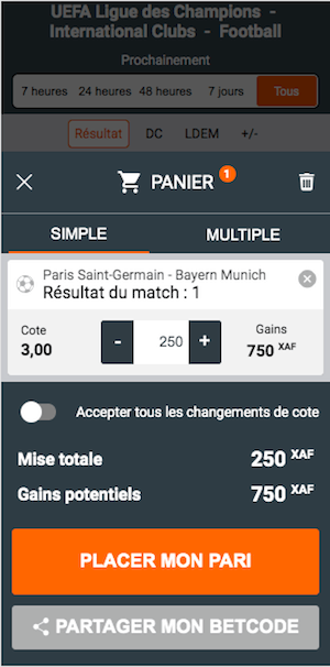 congo bet ticket de paris