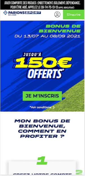 parionssport bonus de bienvenue