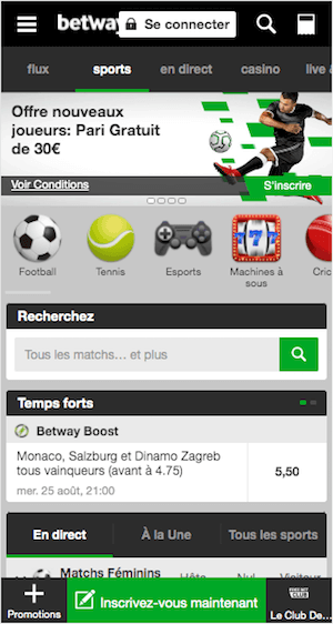 Betway bonus 3o euros 