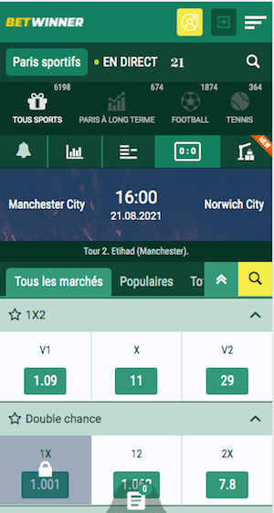 cotes man city vs norwich