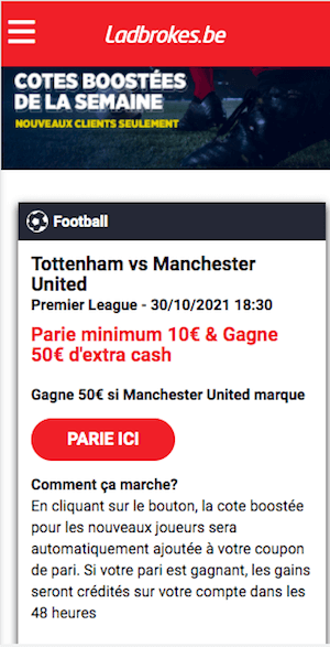 promo tottenham vs man united