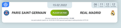 psg vs real madrid parier sans risque