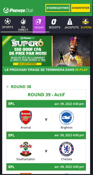 super 6 round 39 promo paris sportif