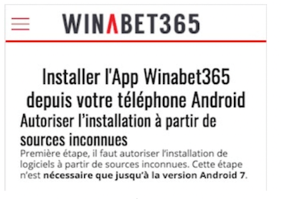 winabet365 apk telecharger