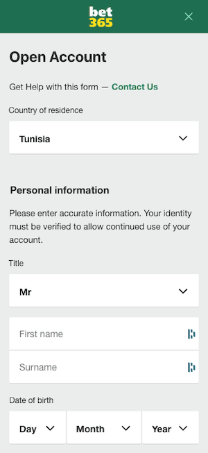 inscription bet365 tunisie
