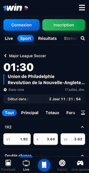 cotes pour parier sur Philadelphia Union vs Révolution de la Nouvelle-Angleterre