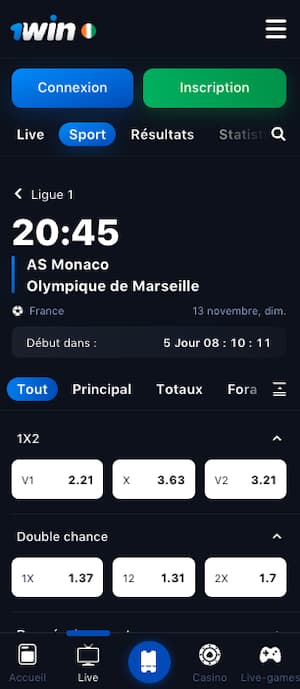 cotes as monaco marseille le 13 novembre 22