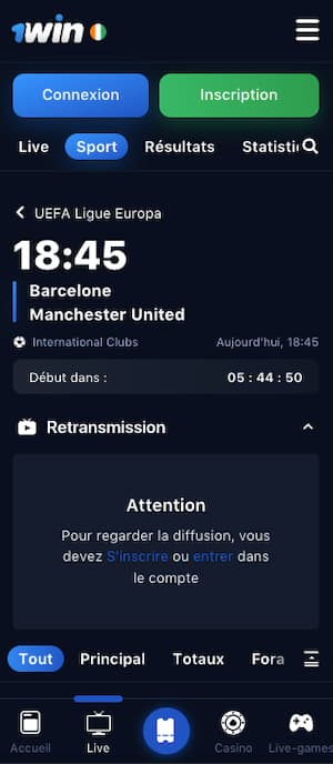 Cotes barcelone vs man united