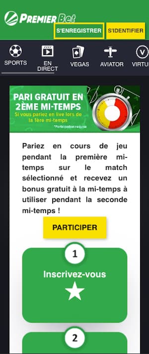 premier bet promo pari gratuit