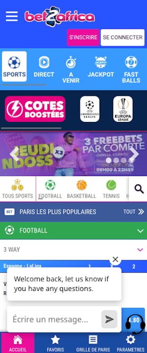 Bet241 gabon sur smartphone