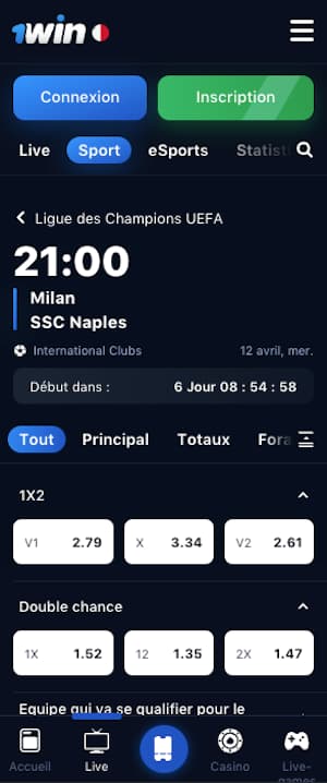 cotes ac milan vs naples ldc