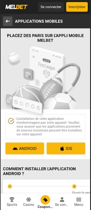 melbet apk telecharger