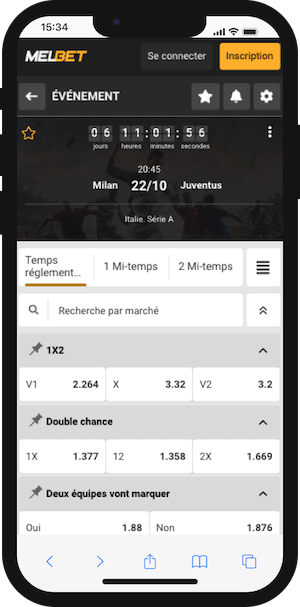 cotes pour parier sur milan ac vs juventus 