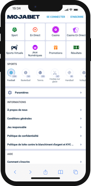 mojabet sur mobile