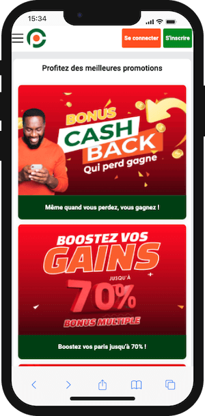 pariezcash promotions sur mobile