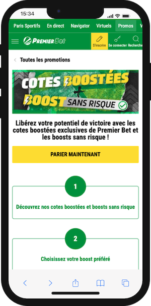 promo cotes boostées premier bet