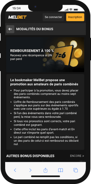 promo melbet pari combine gagnant si perdant