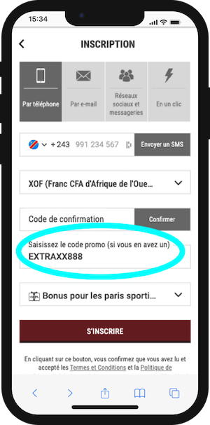 888starz rdc code promo pour inscription