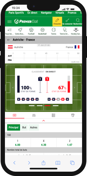 parier autriche france sur premier bet