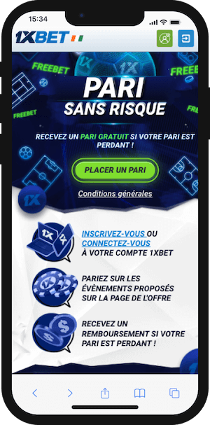 pari sans risque sur 1xbet